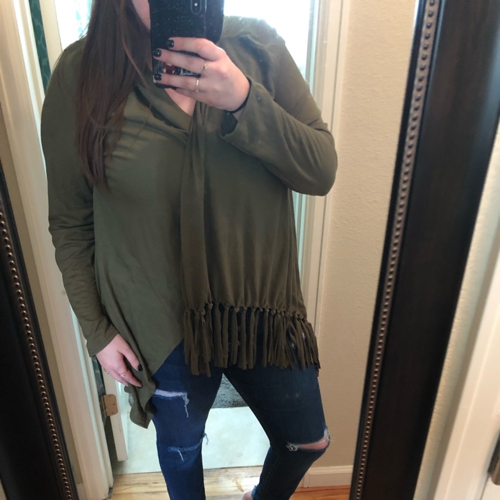 Fringe wrap top